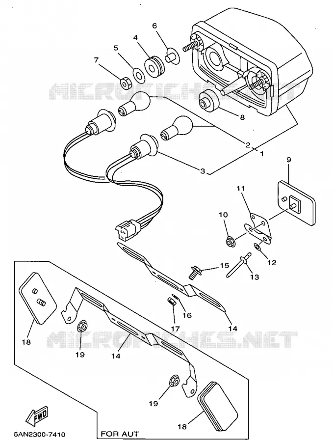 ACHTERLICHT Yamaha MOTO 125 1997 TDR  TDR125