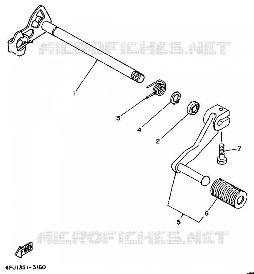 SCHAKEL PEDAAL Yamaha MOTO 125 1997 TDR  TDR125