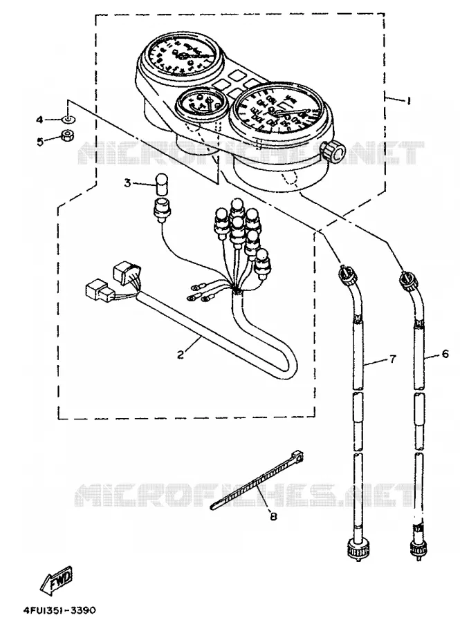 TELLERSET Yamaha MOTO 125 1997 TDR  TDR125