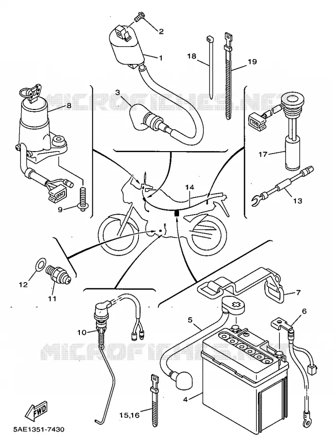 ELECTRISCH 1 Yamaha MOTO 125 1997 TDR  TDR125