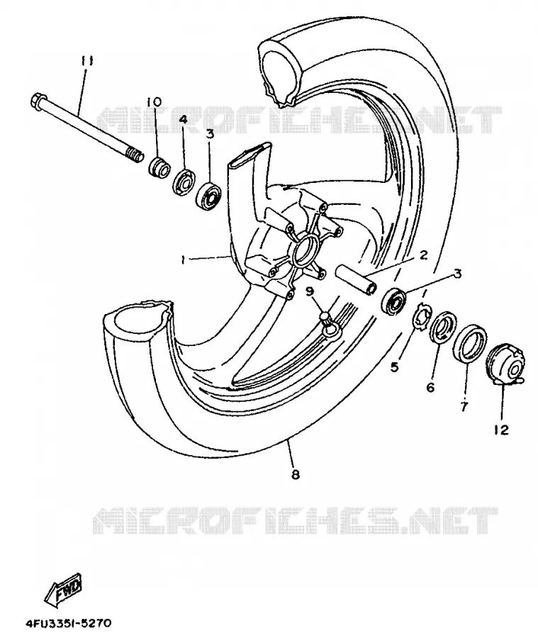 VOORWIEL Yamaha MOTO 125 1997 TDR  TDR125