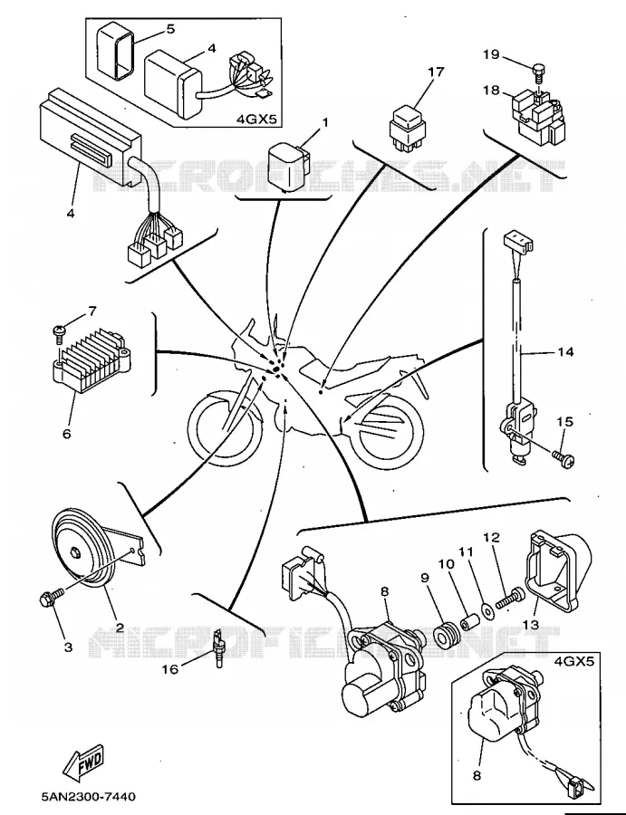 ELECTRISCH 2 Yamaha MOTO 125 1997 TDR  TDR125