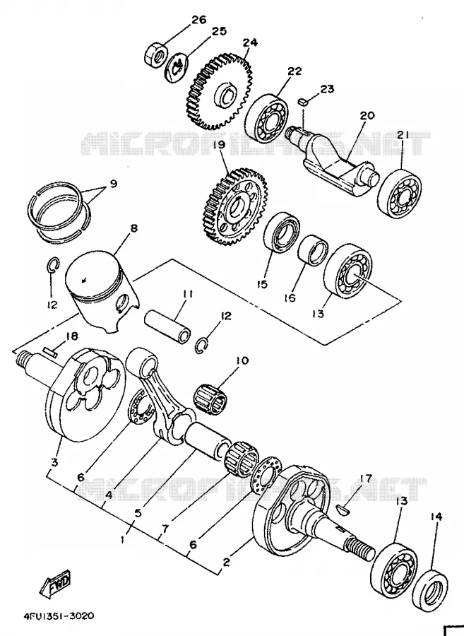 KRUKAS / ZUIGER Yamaha MOTO 125 1998 TDR  TDR125