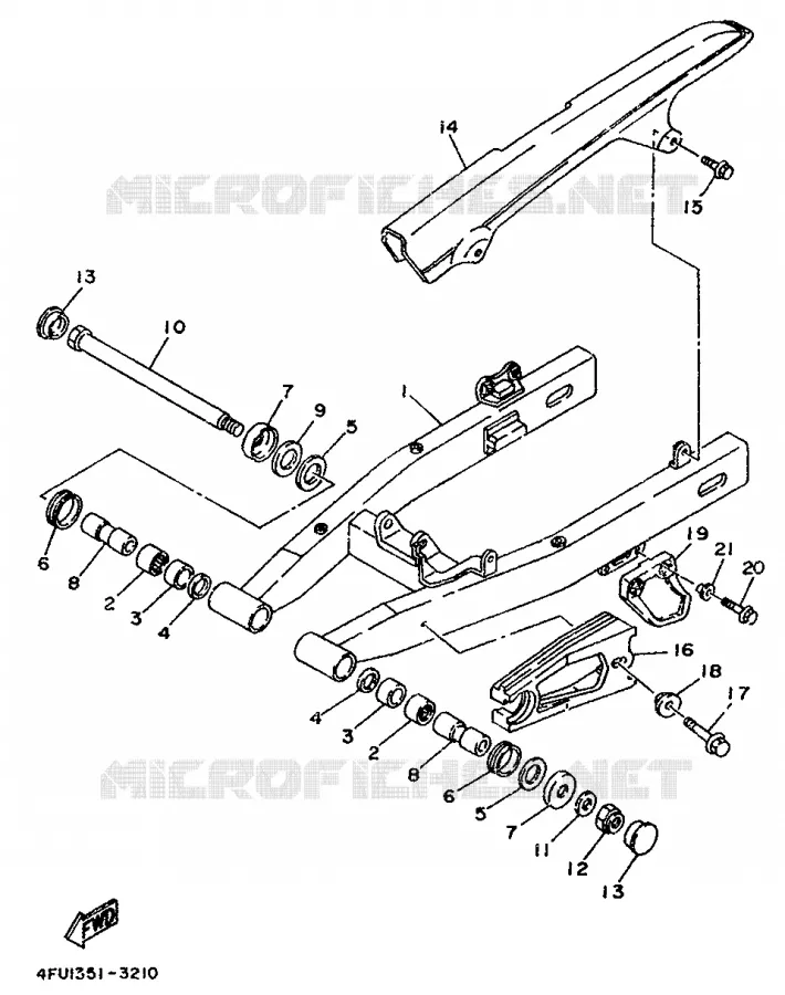 ACHTERBRUG Yamaha MOTO 125 1998 TDR  TDR125