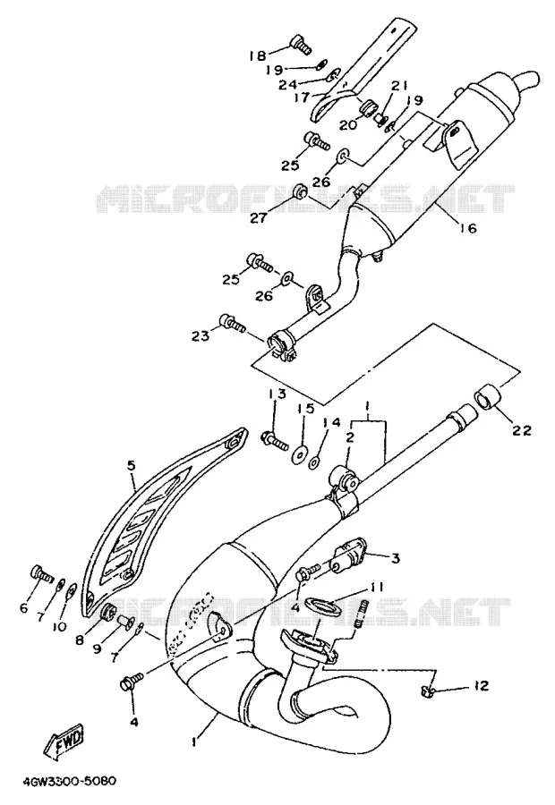 UITLAAT Yamaha MOTO 125 1998 TDR  TDR125