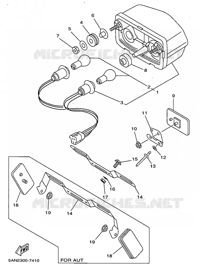 ACHTERLICHT Yamaha MOTO 125 1998 TDR  TDR125