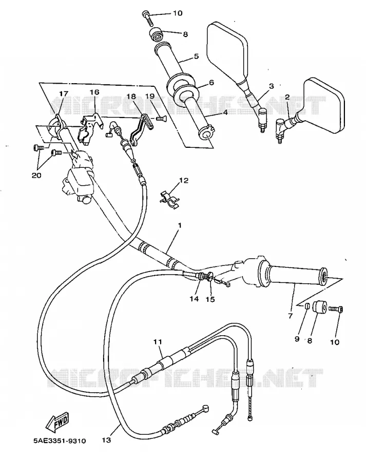 STUUR / KABEL Yamaha MOTO 125 1999 TDR  TDR125