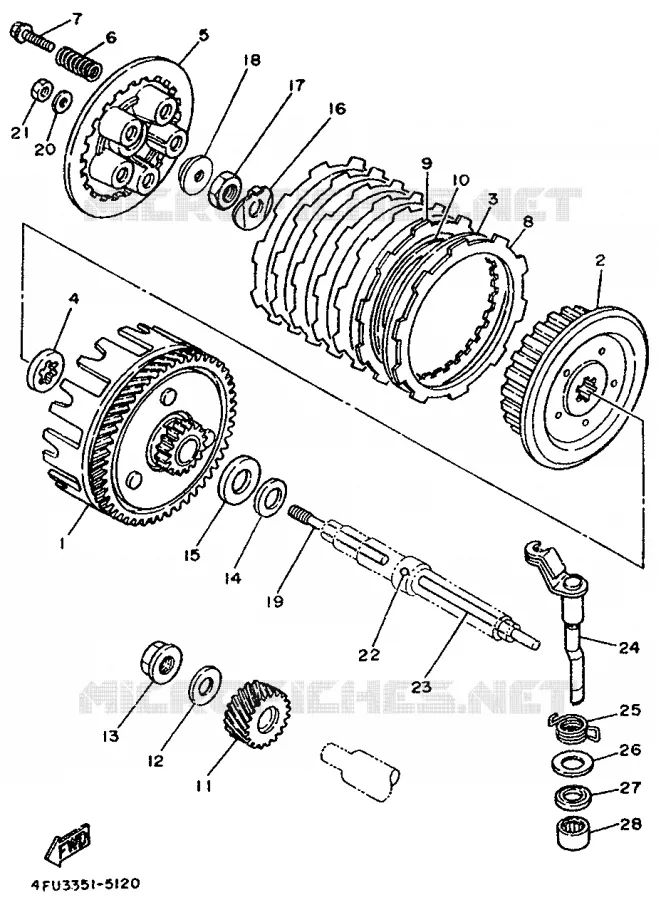 STARTMOTOR KOPPELINGS Yamaha MOTO 125 1999 TDR  TDR125