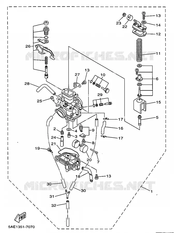 CARBURATEUR  Yamaha MOTO 125 1999 TDR  TDR125