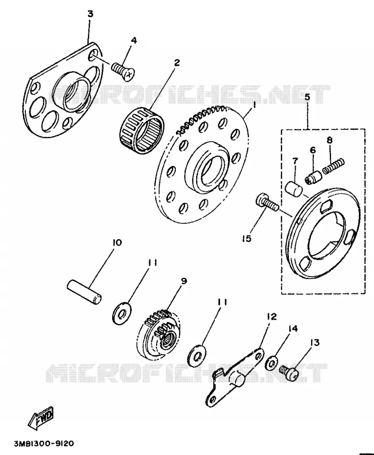 STARTMOTOR KOPPELINGS Yamaha MOTO 125 1999 TDR  TDR125