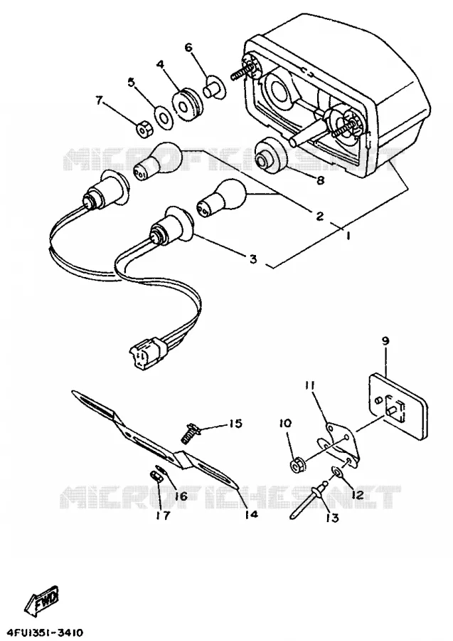 ACHTERLICHT Yamaha MOTO 125 1999 TDR  TDR125