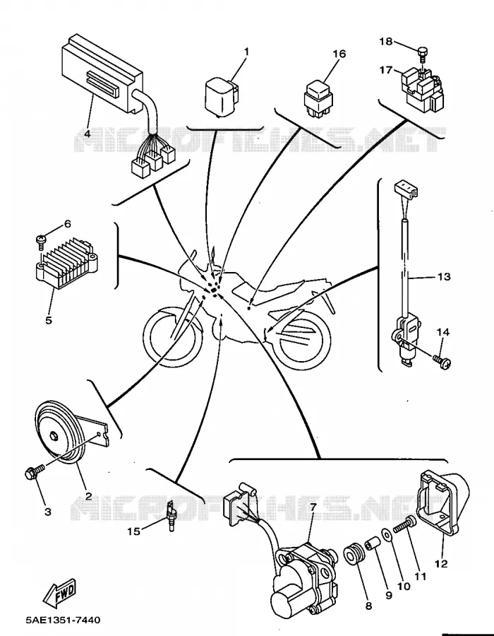 ELECTRISCH 2 Yamaha MOTO 125 1999 TDR  TDR125
