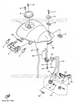 BENZINE TANK voor Yamaha TDR125 1999