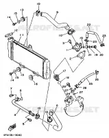 RADIATEUR / SLANG voor Yamaha TDR125 1999