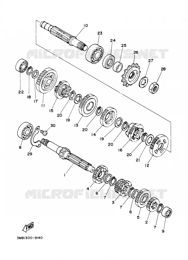 TRANSMISSIE Yamaha MOTO 125 2000 TDR  TDR125