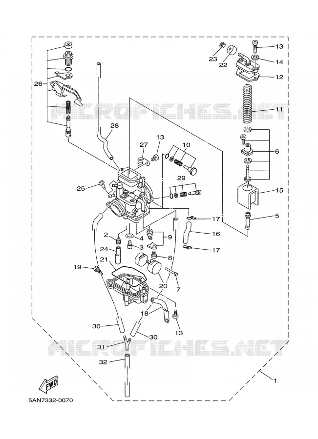 CARBURATEUR  Yamaha MOTO 125 2000 TDR  TDR125