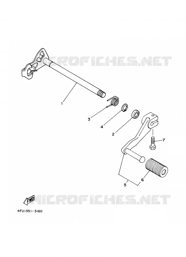 SCHAKEL PEDAAL Yamaha MOTO 125 2000 TDR  TDR125