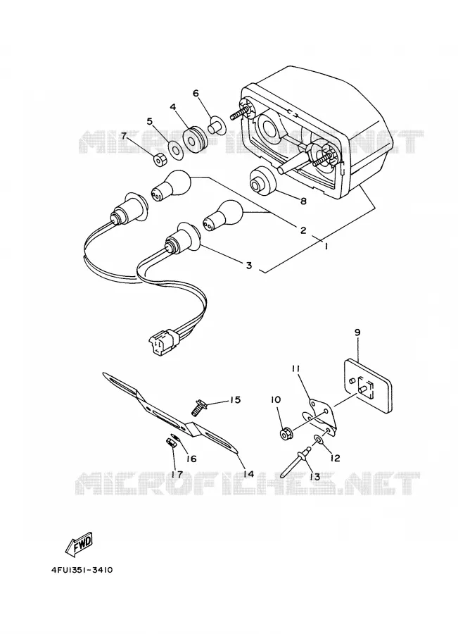 ACHTERLICHT Yamaha MOTO 125 2001 TDR  TDR125