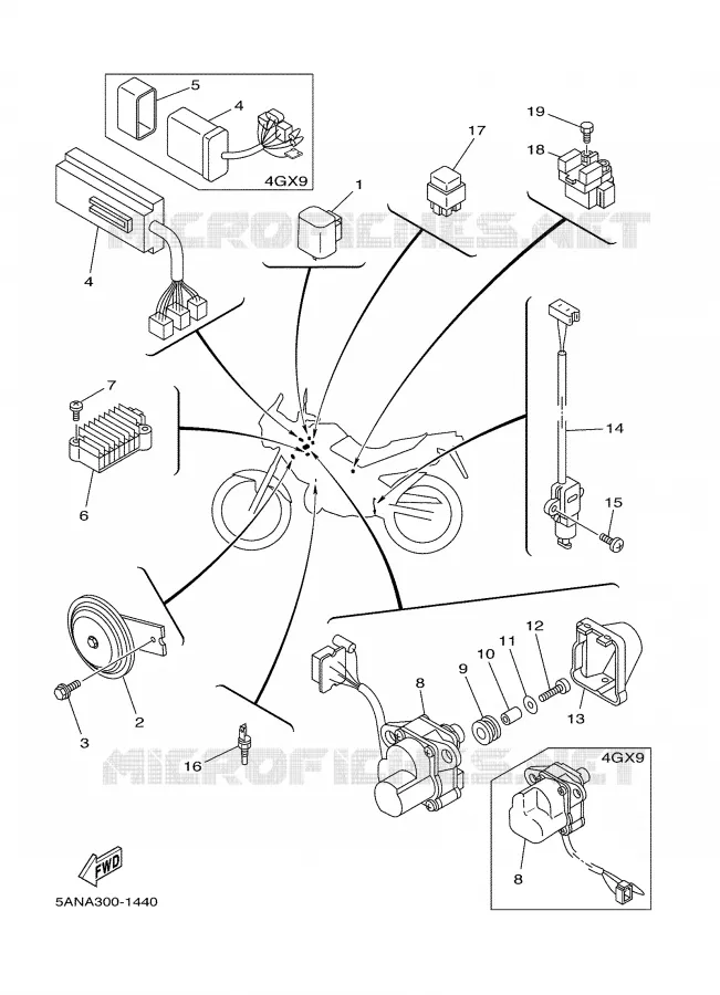 ELECTRISCH 2 Yamaha MOTO 125 2001 TDR  TDR125