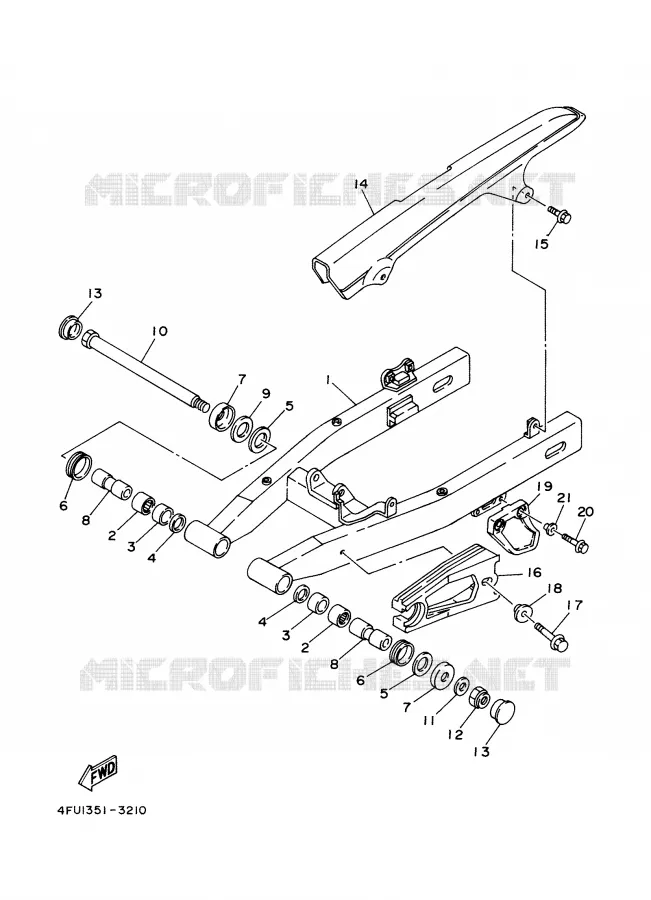 ACHTERBRUG Yamaha MOTO 125 2001 TDR  TDR125