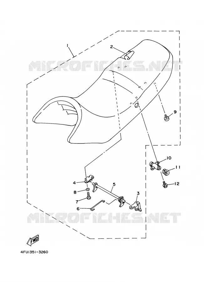 SELLE Yamaha MOTO 125 2001 TDR  TDR125