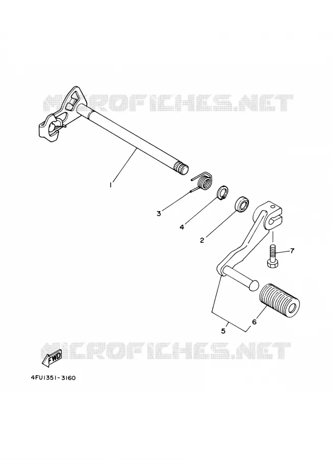 SCHAKEL PEDAAL Yamaha MOTO 125 2002 TDR  TDR125
