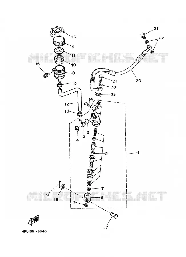 REMPOMP ACHTER Yamaha MOTO 125 2002 TDR  TDR125