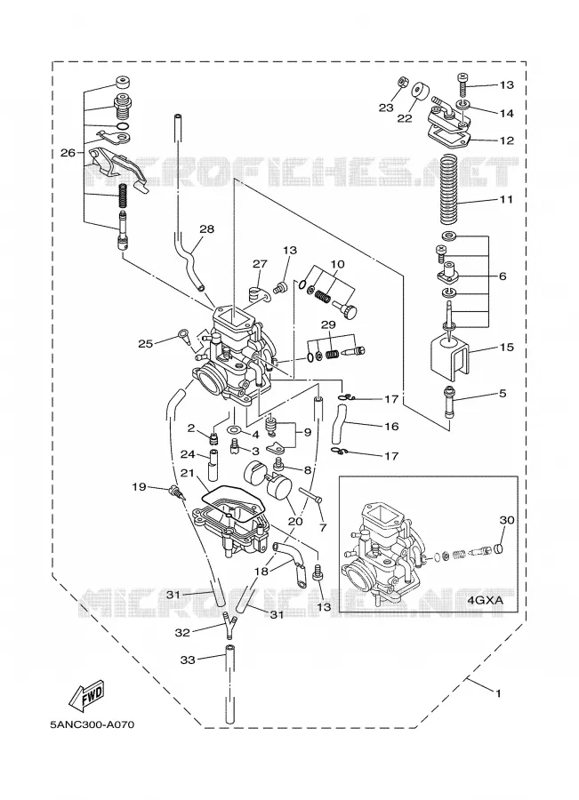 CARBURATEUR  Yamaha MOTO 125 2002 TDR  TDR125