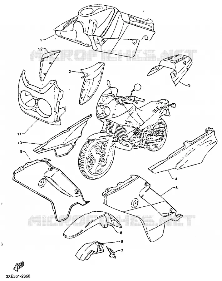 KUIPDEEL - FOR CLASSIC BLACK Yamaha MOTO 125 1992 TDR  TDR125R