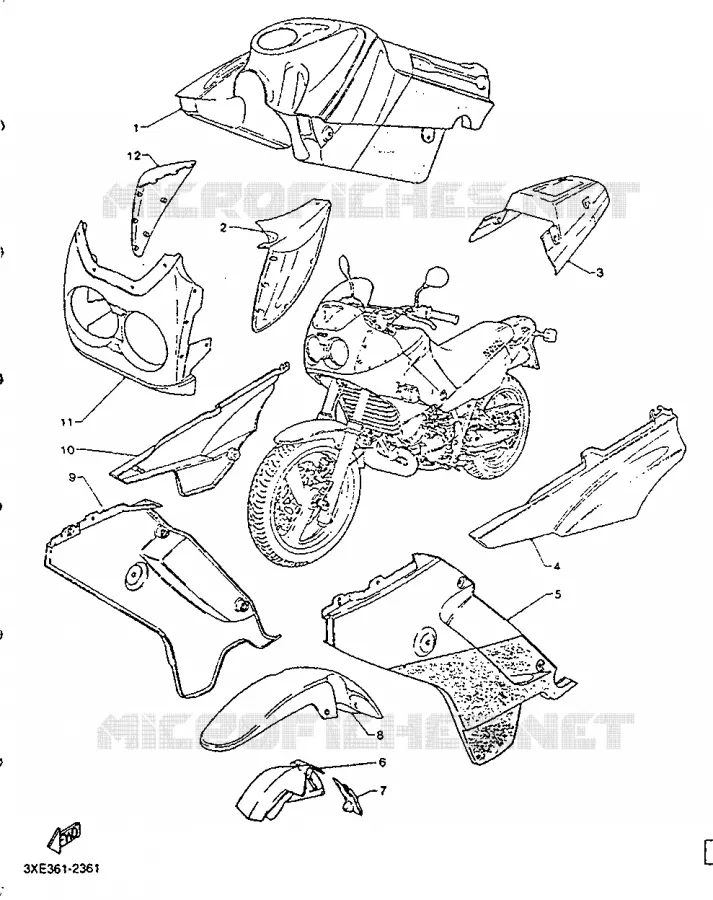 KUIPDEEL - FOR SW. BLUE / F. GREEN Yamaha MOTO 125 1992 TDR  TDR125R