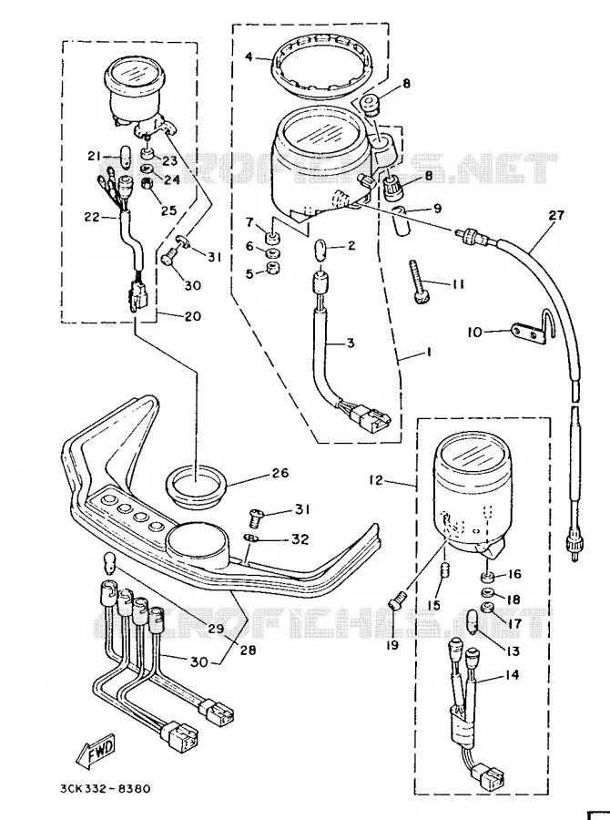 TELLERSET Yamaha MOTO 240 1990 TDR  TDR240