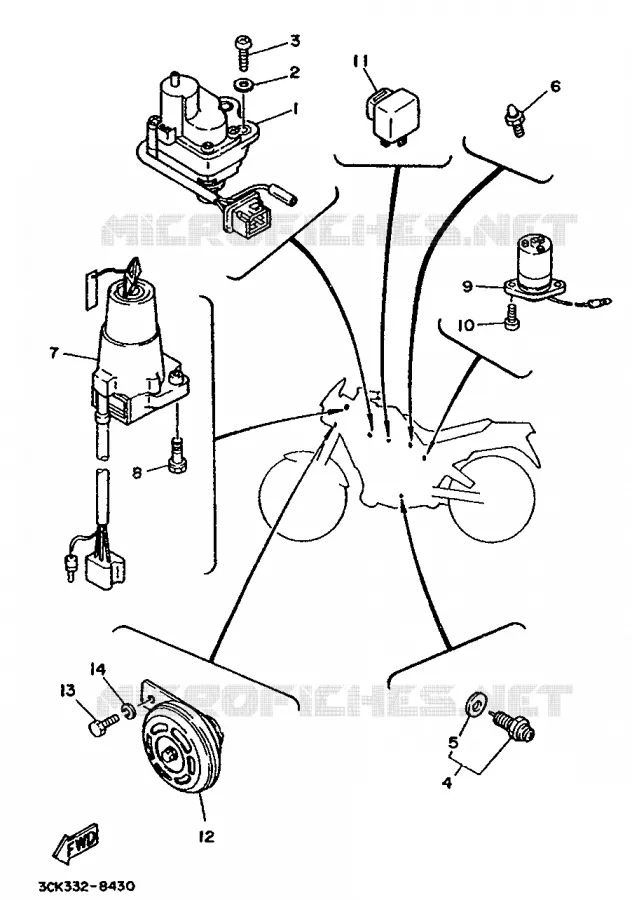 ELECTRISCH 2 Yamaha MOTO 250 1988 TDR  TDR250