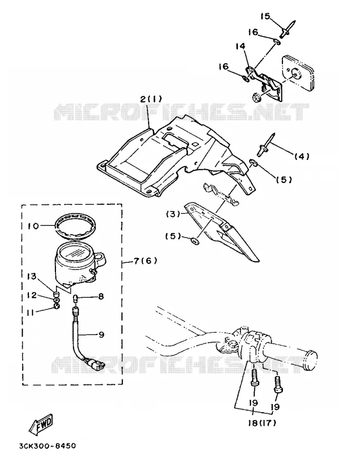 OPTIONELE ONDERDELEN - CHASSIS - FOR ENGLAND Yamaha MOTO 250 1988 TDR  TDR250