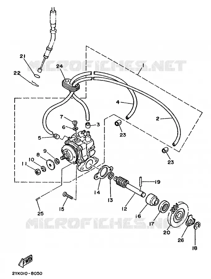 OLIEPOMP 1 Yamaha MOTO 250 1990 TDR  TDR250