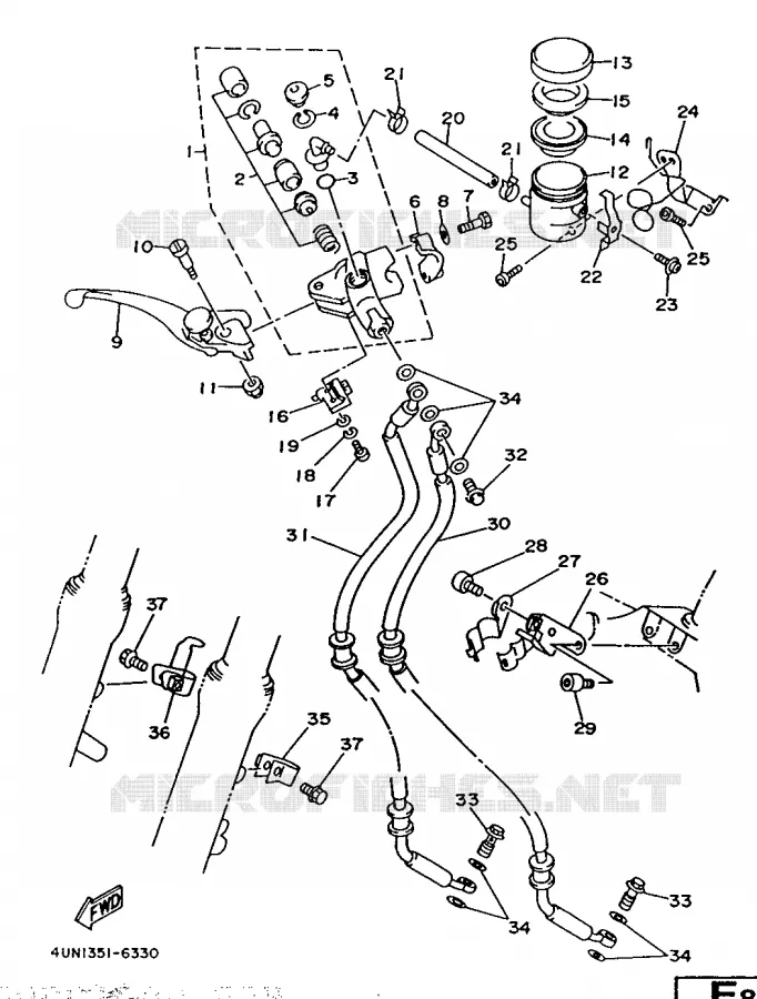 POMP VOOR Yamaha MOTO 850 1996 TRX  TRX850
