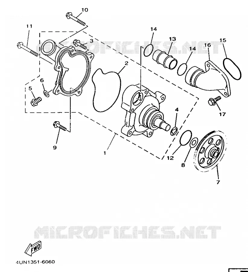 WATERPOMP Yamaha MOTO 850 1996 TRX  TRX850
