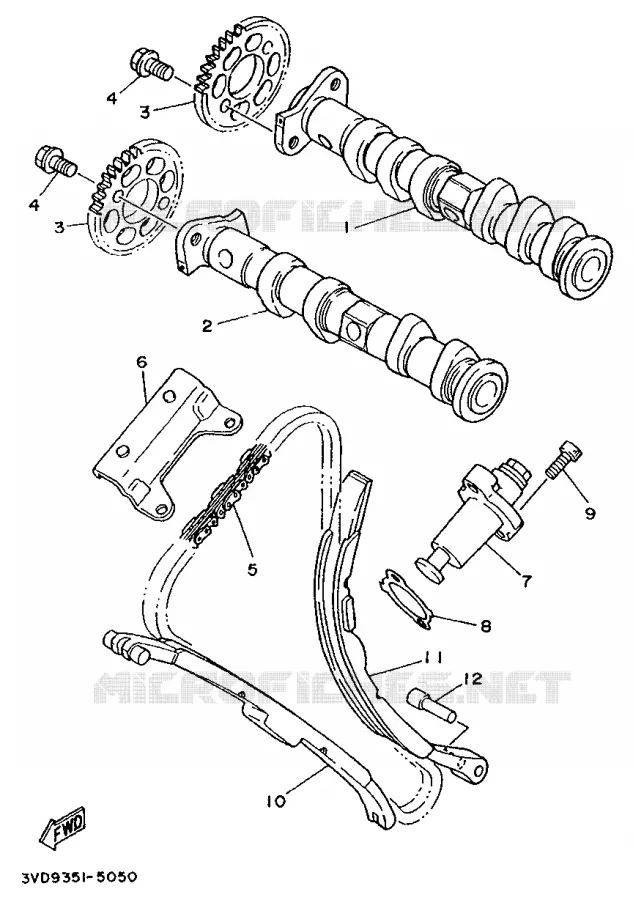 NOKKENAS / KETTING Yamaha MOTO 850 1996 TRX  TRX850