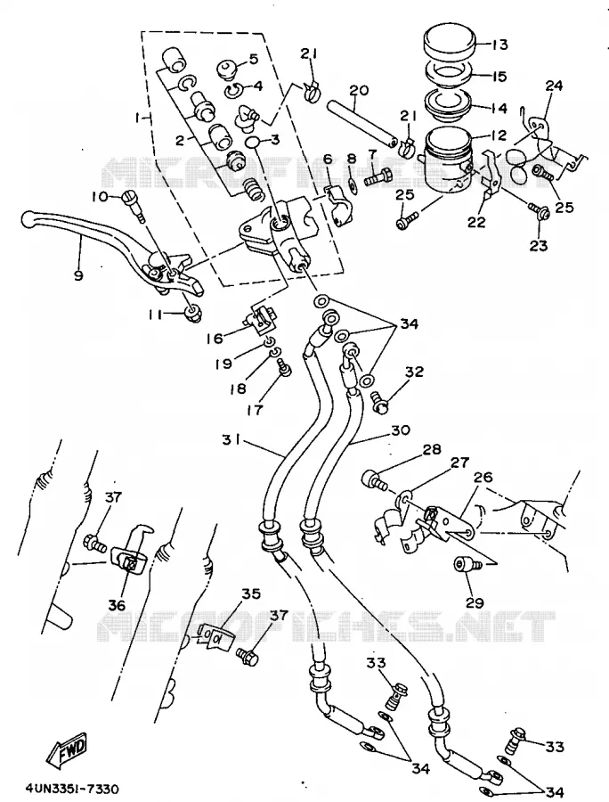 POMP VOOR Yamaha MOTO 850 1997 TRX  TRX850