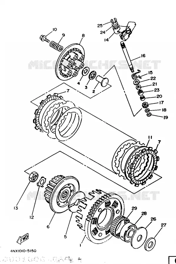 STARTMOTOR KOPPELINGS Yamaha MOTO 850 1997 TRX  TRX850
