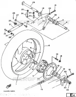 ACHTERWIEL voor Yamaha TRX850 1997