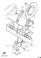 REMKLAUW ACHTER voor Yamaha TRX850 1997