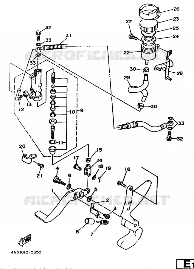 REMPOMP ACHTER Yamaha MOTO 850 1997 TRX  TRX850