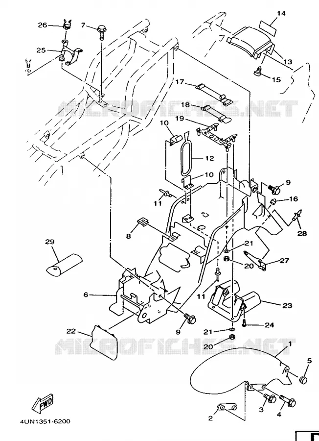 SPATBORD Yamaha MOTO 850 1998 TRX  TRX850