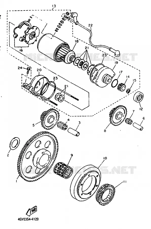 STARTMOTOR Yamaha MOTO 600 1994 TTE  TT600E