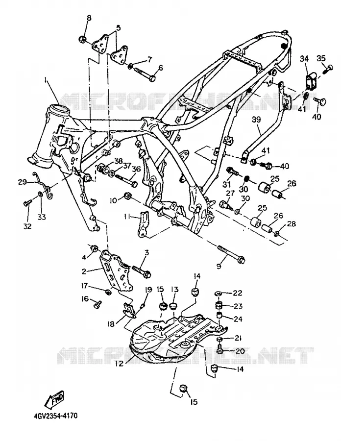 FRAME Yamaha MOTO 600 1994 TTE  TT600E