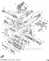 ACHTERBRUG voor Yamaha TT600R 1997