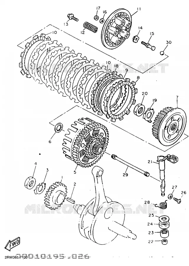 STARTMOTOR KOPPELINGS Yamaha MOTO 600 1997 TTR  TT600R