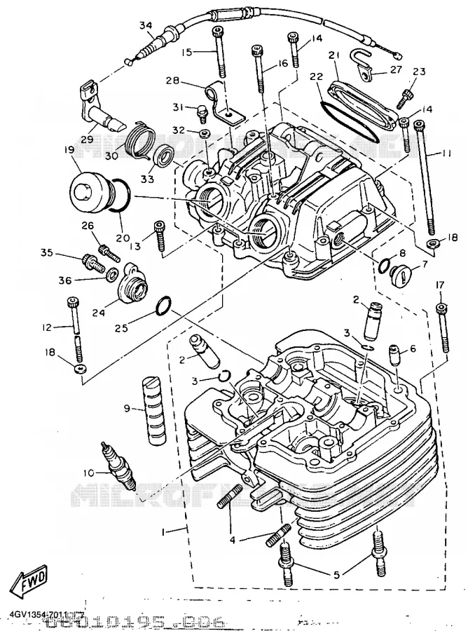CILINDERKOP Yamaha MOTO 600 1997 TTR  TT600R