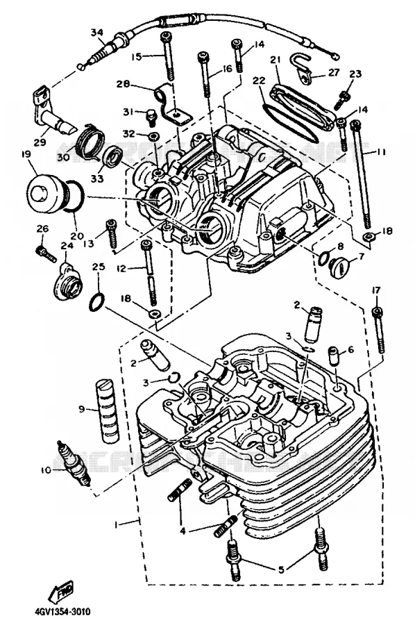 CILINDERKOP Yamaha MOTO 600 1993 TT  TT600S