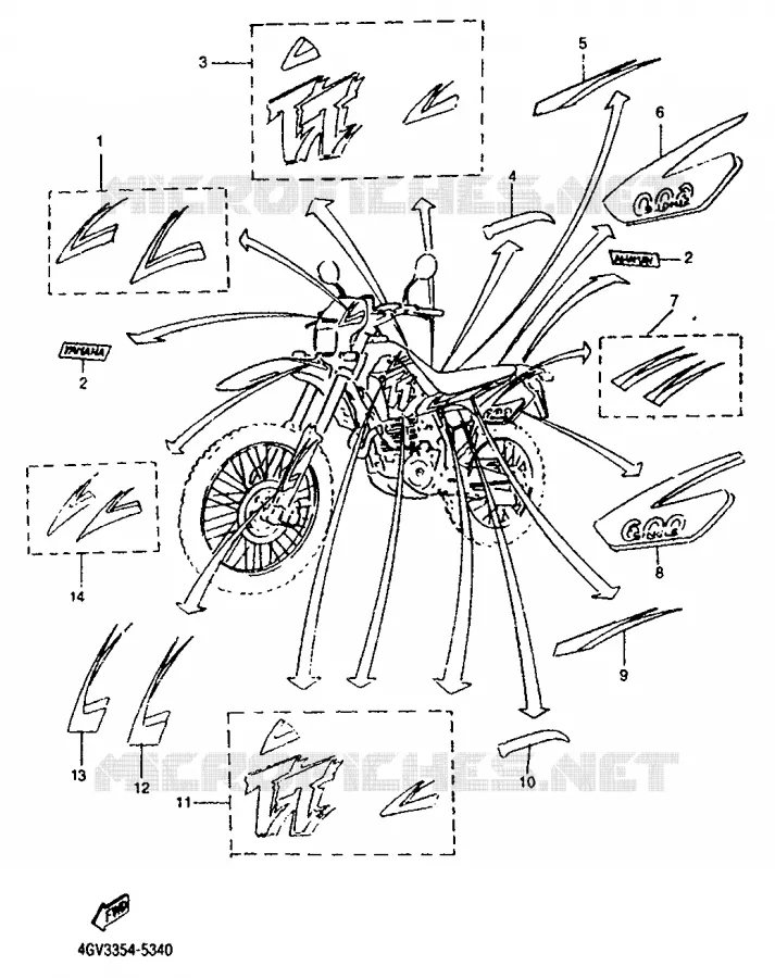 EMISSION CONTROL DEVICE Yamaha MOTO 600 1995 TT  TT600S